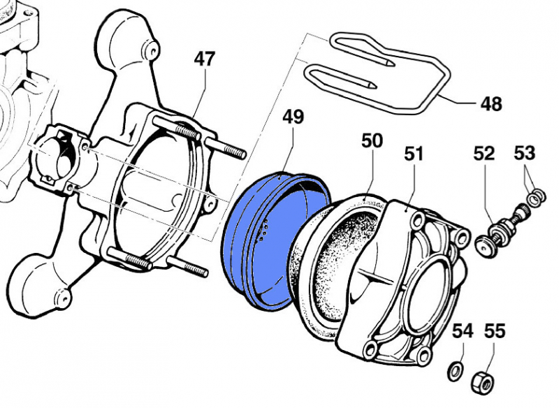 Diahragm Support Cap for Comet BP 105 - 125 pumps