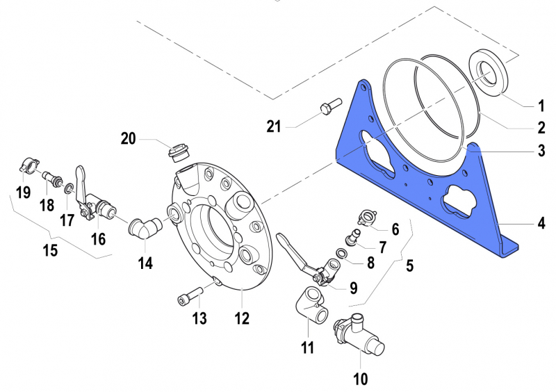 Pump Mounting Bracket 2400006300 for Comet Pumps APS 141-166