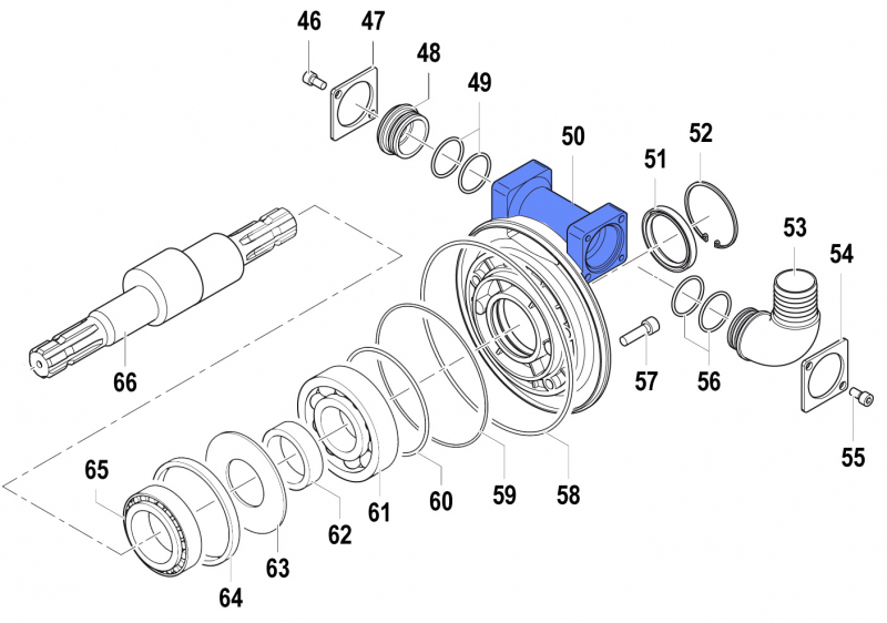 Comet Flange 10090129 for Comet pumps APS 141-166