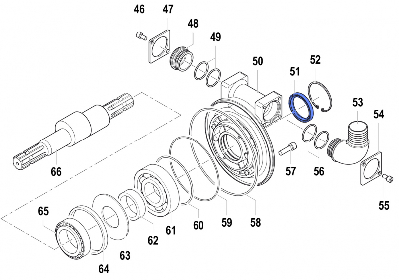 Oil Seal 0019008900 for Comet Pumps APS 141-166