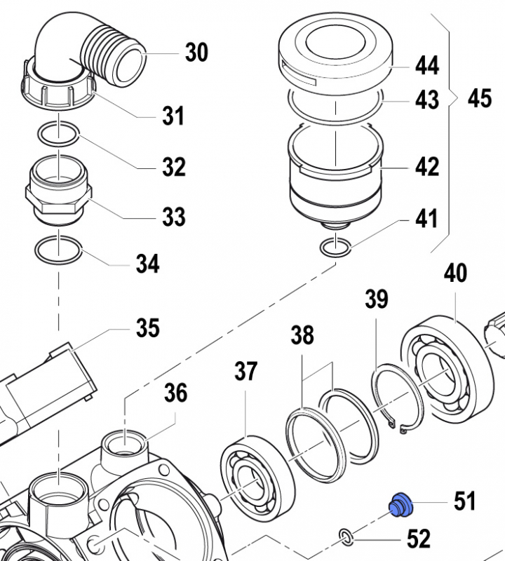 Stopfen 3200001000 für Comet Pumpe APS 96