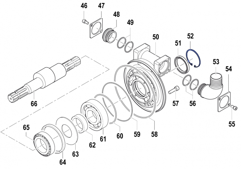 Inner Seeger 3020000700 for Comet Pumps APS 141-166