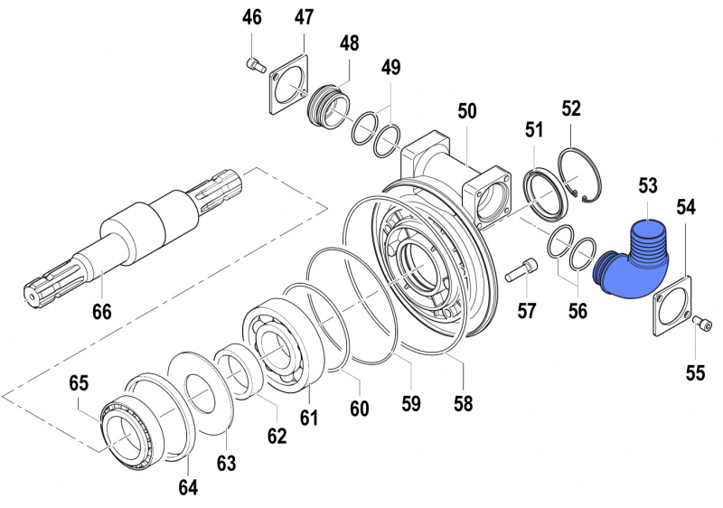 Elbow Coupling 2801005700 for Comet Pump APS 141-166