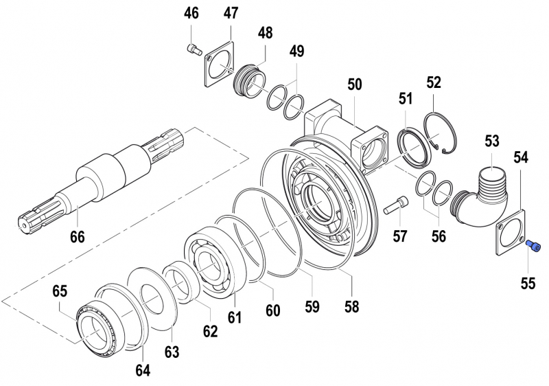 Screw 3609016400 for Comet Pumps APS 141-166