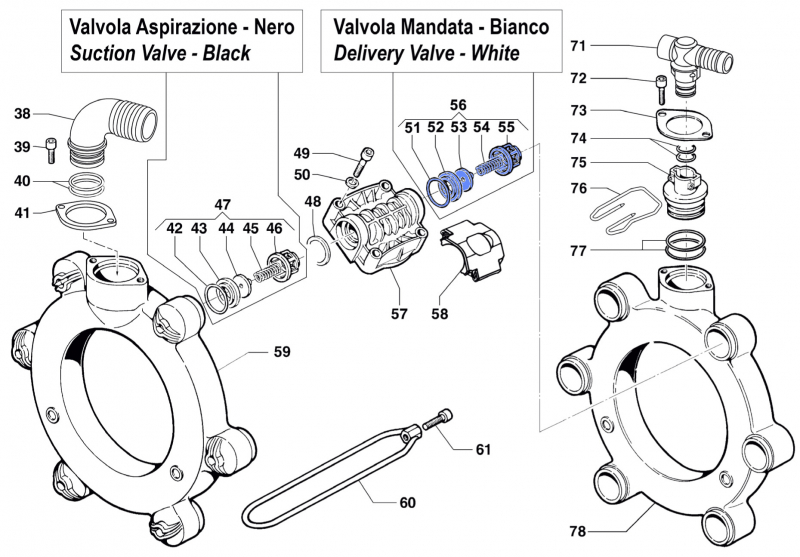 Delivery Valve-Kit 1220004600 for Comet BP 241-281 K