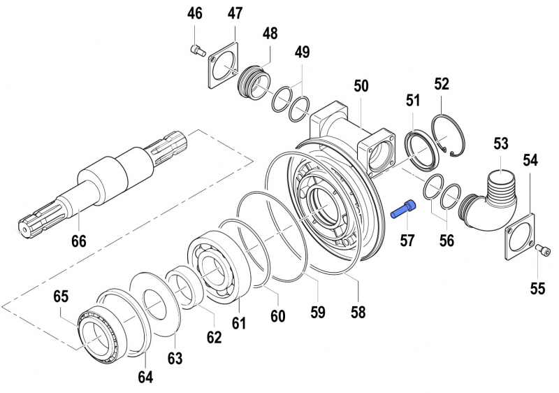 Screw 3609000900 for Comet Pumps APS 141-166