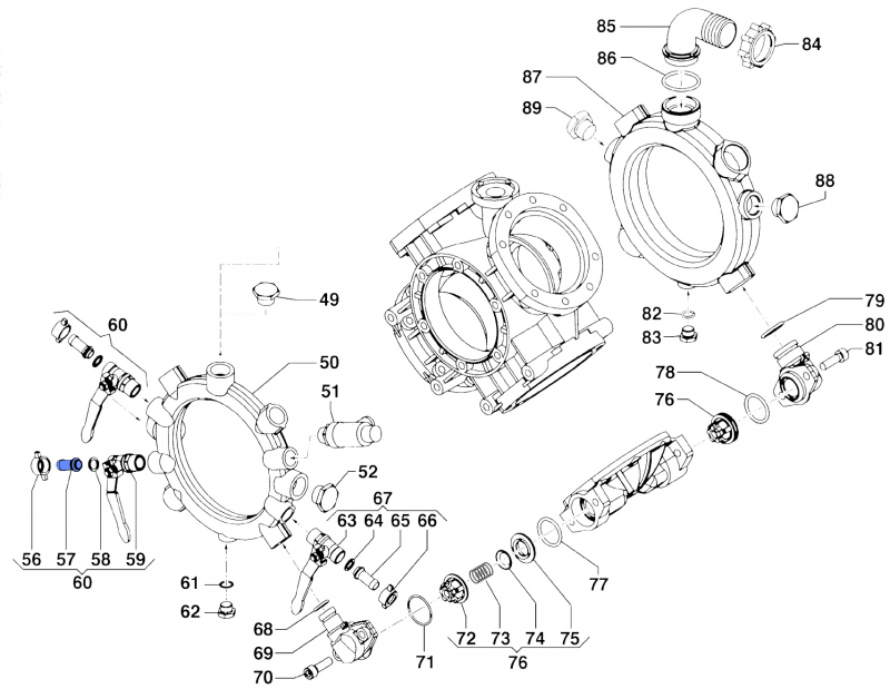 Delivery Hose Tail 2802001800 for Comet Pumps IDS 1501-1701-2001