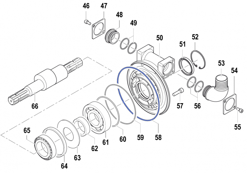 O-Ring 1210037100 for Comet Pumps APS 141-166