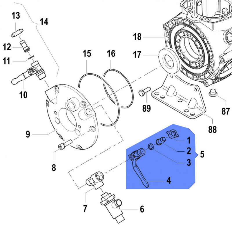 Tap complete 1214001600 for Comet Pumps APS 101-121