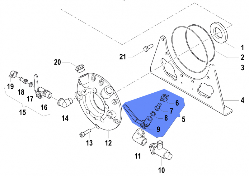 Tap complete 1214001600 for Comet Pumps APS 141-166