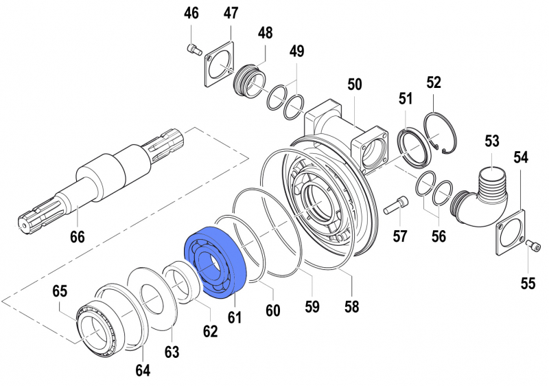 Ball Bearing 0438000900 for Comet Pump APS 141 - 166