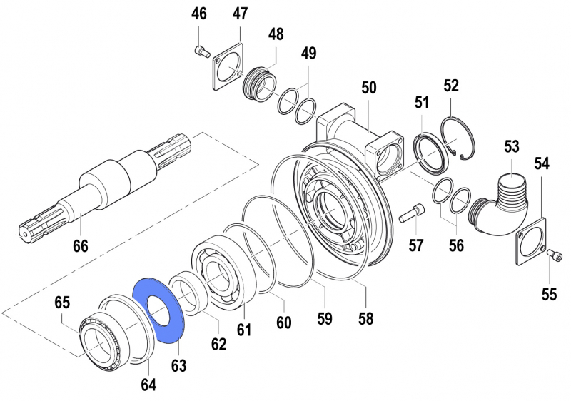 Connecting Rod Washer 2813007000 for Comet Pump APS 141 - 166