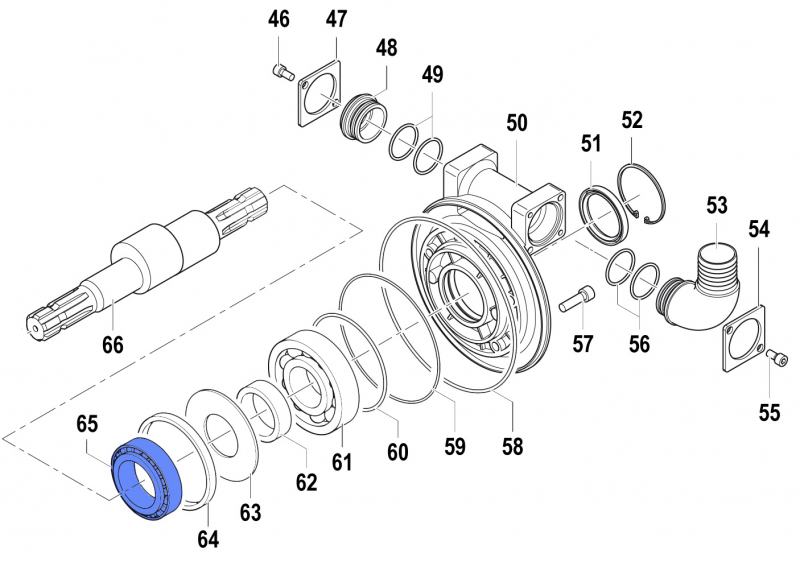 Roller Bearing 0438000900 for Comet Pump APS 141 - 166