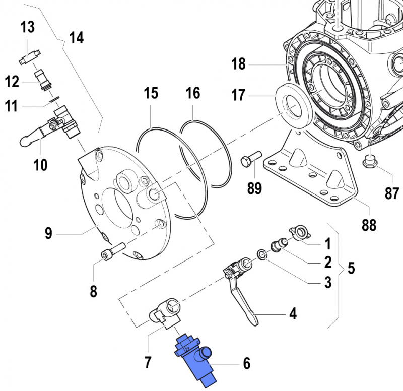 Sicherheitsventil 1219004100 für Comet Pumpen APS 101-121