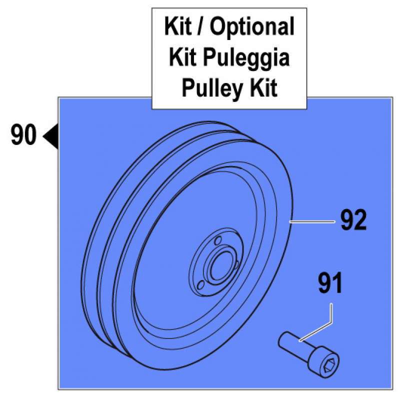 Pulley Kit 5001004300 for Comet Pump APS 96