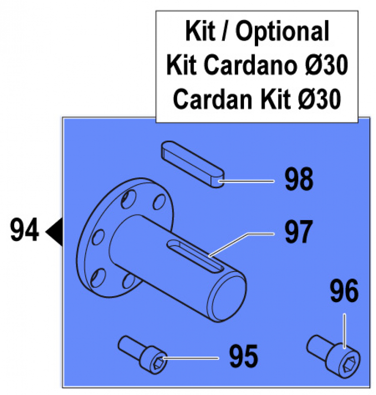 Zylindrischer Schaft Kit 5003004100 für Comet Pumpe APS 96
