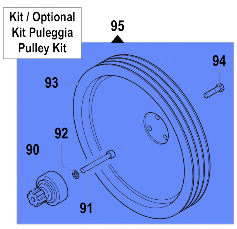 Pulley Kit 5001007100 for Comet Pump APS 145