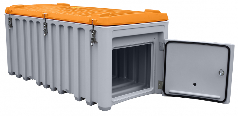 CEMbox 750 liter capacity, grey, craneable with side door