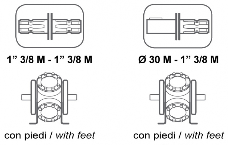 Comet pump BP 241 connection variants