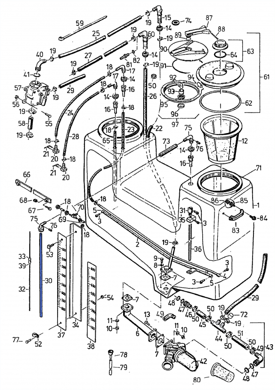 Rau Indicator tube 40618 for basic unit Spridomat D2