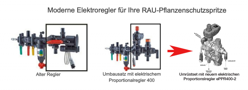 Rau proportional controller 400 from the old version to the new one