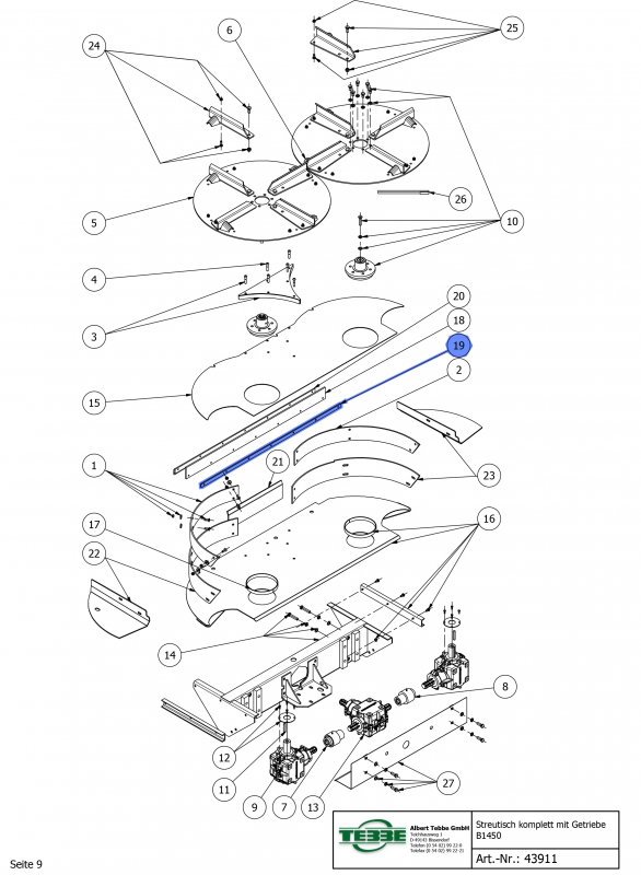 TEBBE retaining strip for sealing rubber bottom B.1460