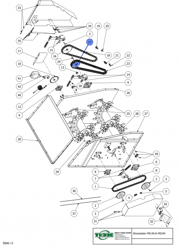 Sprocket 27 Z, 1”, Ø 50, duplex, groove 14