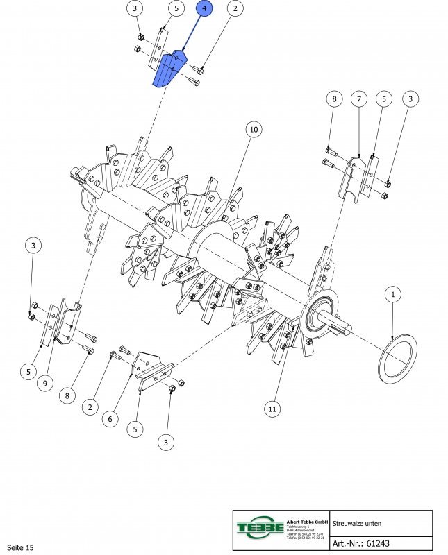 TEBBE segment HS 58/178 left