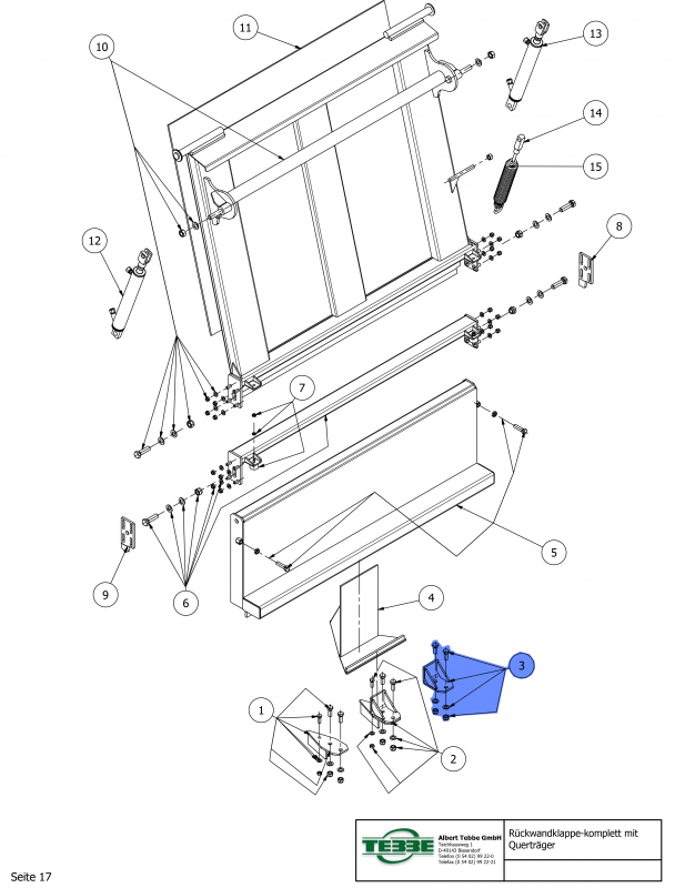 TEBBE Halter für Stromteiler-Keil