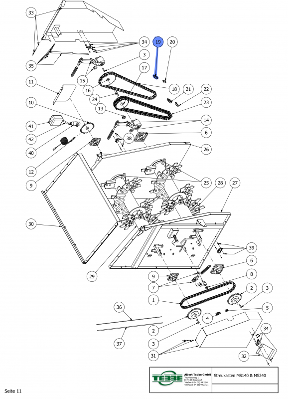 TEBBE chain lock 1¼” single