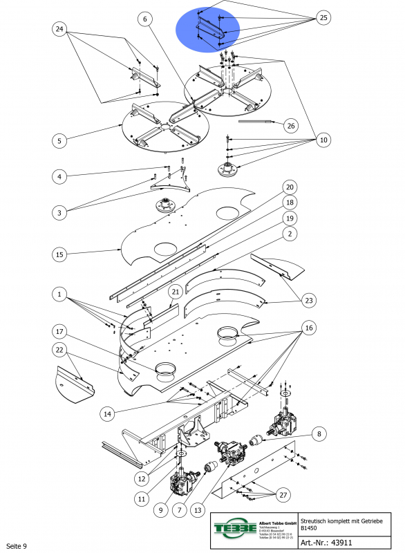 TEBBE thrower 44180N right