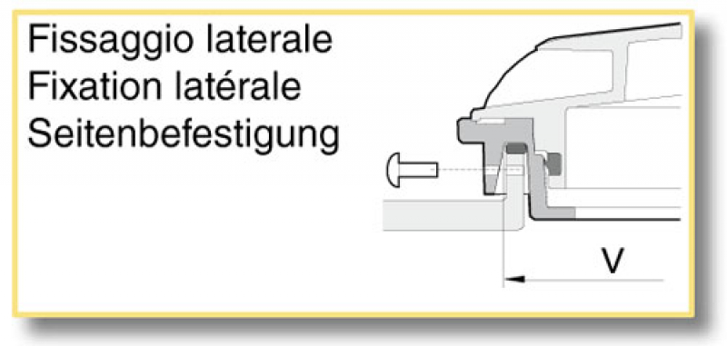 Arag 180° hinged tank lid, lateral fixing