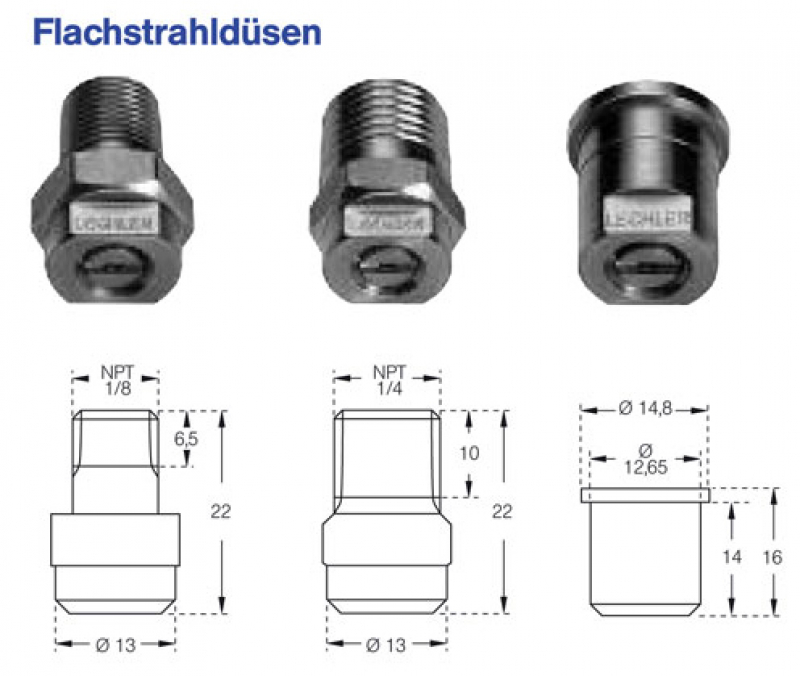 Lechler high-pressure nozzle flat-jet 40°