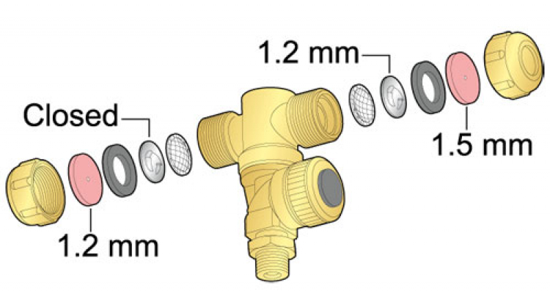 Arag Brass Tandem Nozzle Holder for Spraying Units