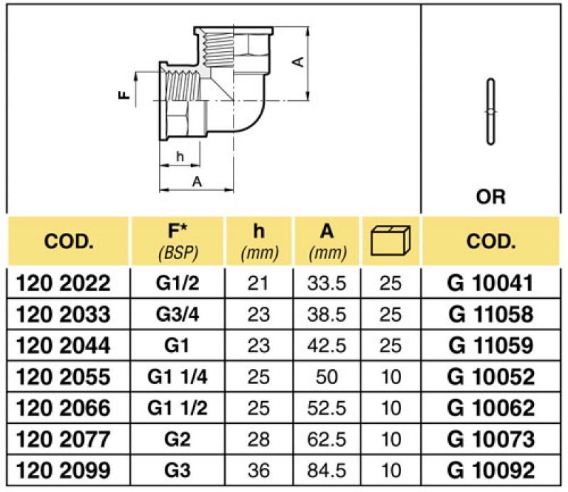 Arag Fitting 90° with internal thread