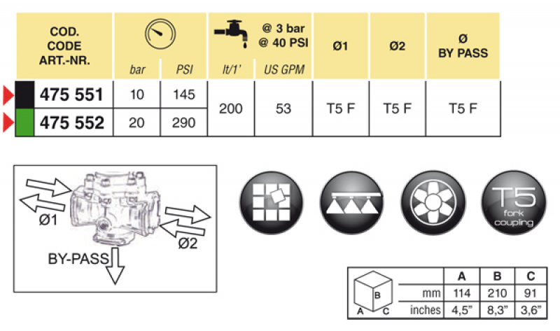 Arag Overpressure Diaphragm-Valve serie 475